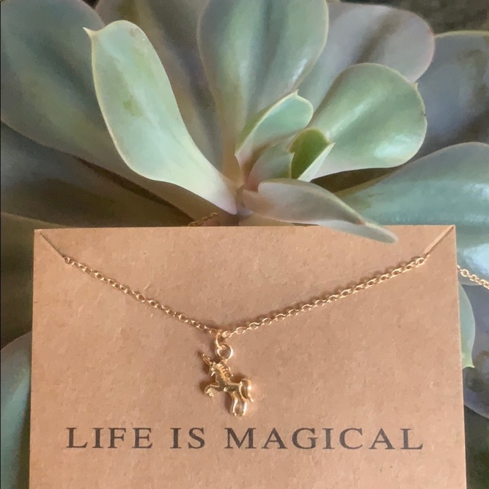 Life Is Magical Unicorn Necklace ✨🦄 - Picture 2 of 6